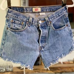 Vintage Levi’s 501 Denim Cut Off Jean Shorts